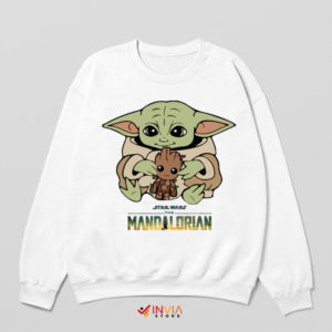 Adorable Duo Baby Yoda with Baby Groot Sweatshirt