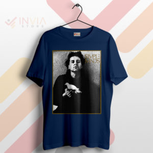 Alive and Kicking Simple Minds Dove in Hand Navy T-Shirt