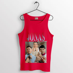 Animal Friends Jobros Jonas Brothers Red Tank Top
