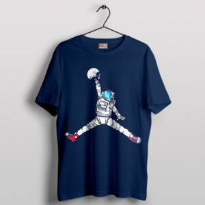 Astronaut Space Suit Air Jordan Art Navy T-Shirt