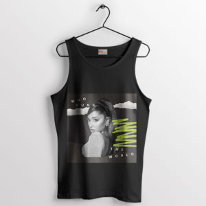 Attention Ariana Who Run the World Black Tank Top