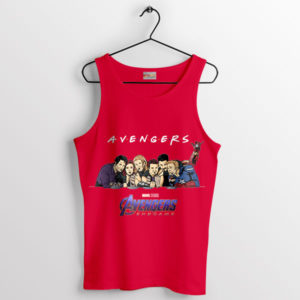 Avengers Characters Enter the Friends Red Tank Top