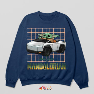 Baby Yoda Epic Cybertruck Expedition Navy Sweatshirt