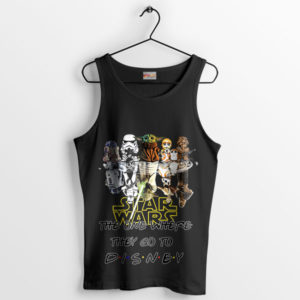 Baby Yoda Star Wars Friends Go to Disney Black Tank Top