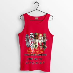 Baby Yoda Star Wars Friends Go to Disney Red Tank Top