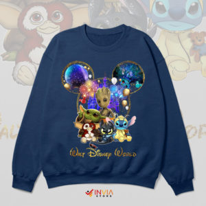 Baby Yoda's Adventure at Walt Disney Navy Sweatshirt