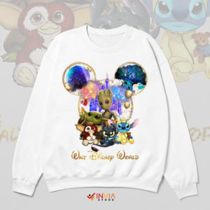 Baby Yoda's Adventure at Walt Disney White Sweatshirt