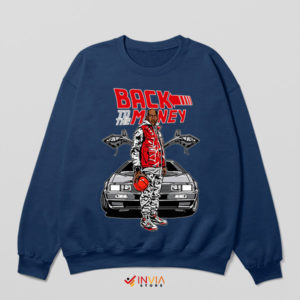 Back to the Money Jordan Time-Traveling Navy Sweatshirt