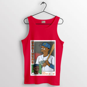 Baseball Card Ken Griffey Jr Homer Red Tank Top