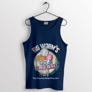 Big Worm Ice Cream Truck Friday Navy Tank Top