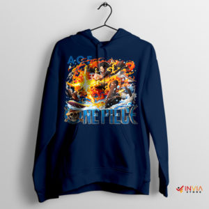 Blazing Barrage Ace's Fire Attack Navy Hoodie