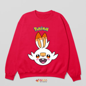Blazing Bunny Adventure Scorbunny Red Sweatshirt