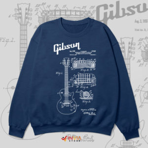 Blueprint Your Passion Gibson Guitar Navy Sweatshirt