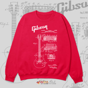 Blueprint Your Passion Gibson Guitar Red Sweatshirt