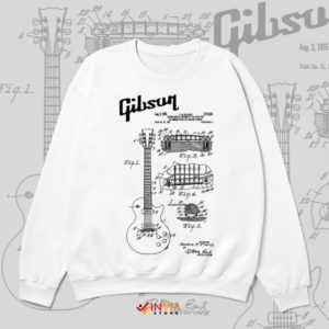 Blueprint Your Passion Gibson Guitar White Sweatshirt