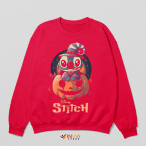 Boo-tiful Stitch Halloween Pumpkin Red Sweatshirt