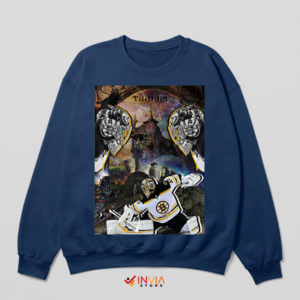 Boston's Goalie Greatness Rask Navy Sweatshirt