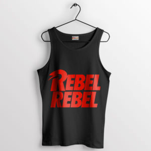 Bowie Inspired Rebel Rebel Music Black Tank Top