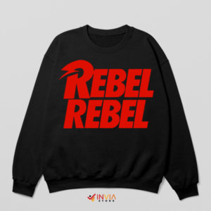 Bowie's Anthem Rebel Rebel Black Sweatshirt