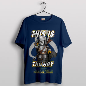 Brick Bounty LEGO Mando in Mandalorian Navy T-Shirt