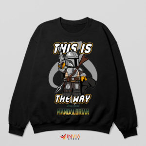 Brick-Built Warrior LEGO Mando Art Black Sweatshirt