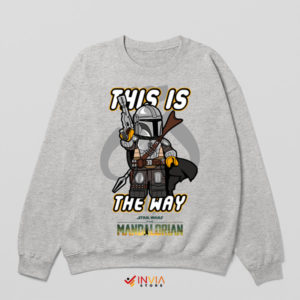 Brick-Built Warrior LEGO Mando Art Sport Grey Sweatshirt