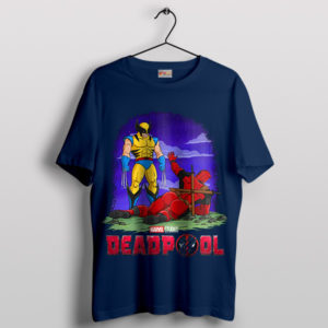 Butt-kicking Mutants Wolverine Navy T-Shirt