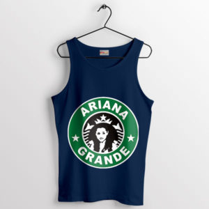 Caffeine Couture Ariana Coffee Grande Navy Tank Top