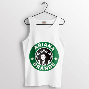 Caffeine Couture Ariana Coffee Grande White Tank Top