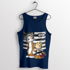 Calvin And Hobbes Stankonia Cover Art Navy Tank Top