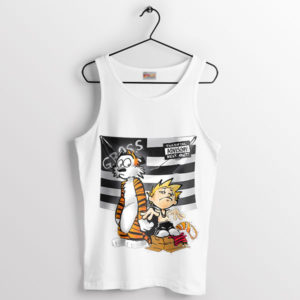 Calvin And Hobbes Stankonia Cover Art White Tank Top