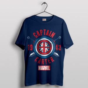 Captain Carter's Iconic Weapon Rises Navy T-Shirt