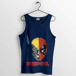 Carnage Wolverine and Deadpool Navy Tank Top