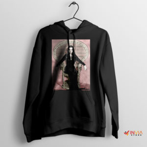 Carolyn Jones Embodying Morticia Addams Black Hoodie
