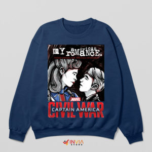 Chemical Romance Peggy and Rogers Navy Sweatshirt