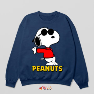 Chill with Snoopy Cool Pose Navy Sweatshirt