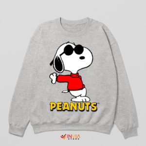 Chill with Snoopy Cool Pose Sport Grey Sweatshirt