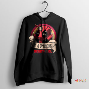 Chimichanga Charm Deadpool Unicorn Black Hoodie