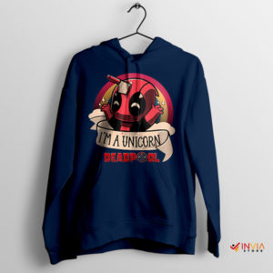 Chimichanga Charm Deadpool Unicorn Navy Hoodie