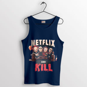 Chuckles and Chainsaws Netflix Horror Navy Tank Top