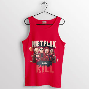 Chuckles and Chainsaws Netflix Horror Red Tank Top