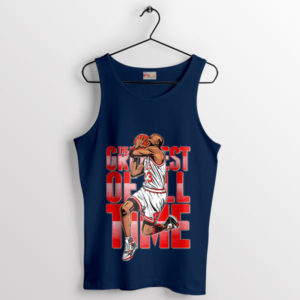 Classic Basketball The GOAT Jordan Navy Tank Top
