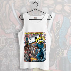 Classic Monster Godzilla vs Kong White Tank Top