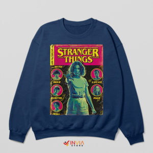Classic Vibes Stranger Things Comic Navy Sweatshirt