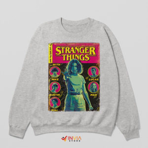 Classic Vibes Stranger Things Comic Sport Grey Sweatshirt