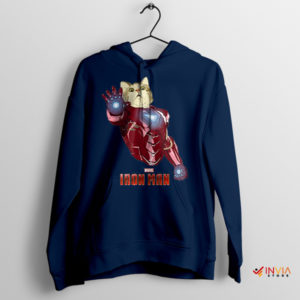 Claws of Justice Iron Cat Man Navy Hoodie