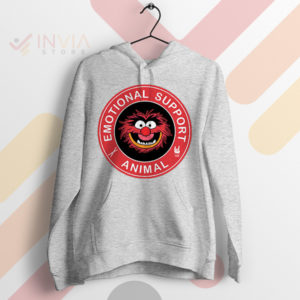 Comfort in Our Emotional Support Animal Sport Grey Hoodie
