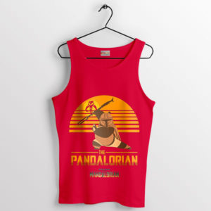 Conquer the Galaxy Mando Kung Fu Panda Red Tank Top