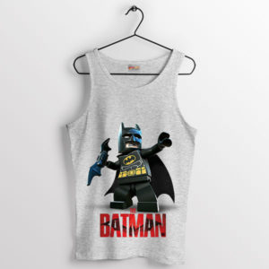 Constructing Justice Batman Lego Style Sport Grey Tank Top