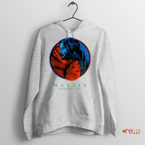 Contrasting Realms Yin and Yang Matrix Sport Gery Hoodie